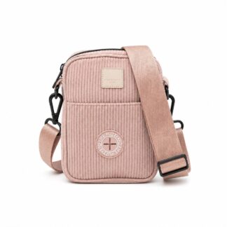 Bolso bandolera de pana para perro FuzzYard Life Soft Blush